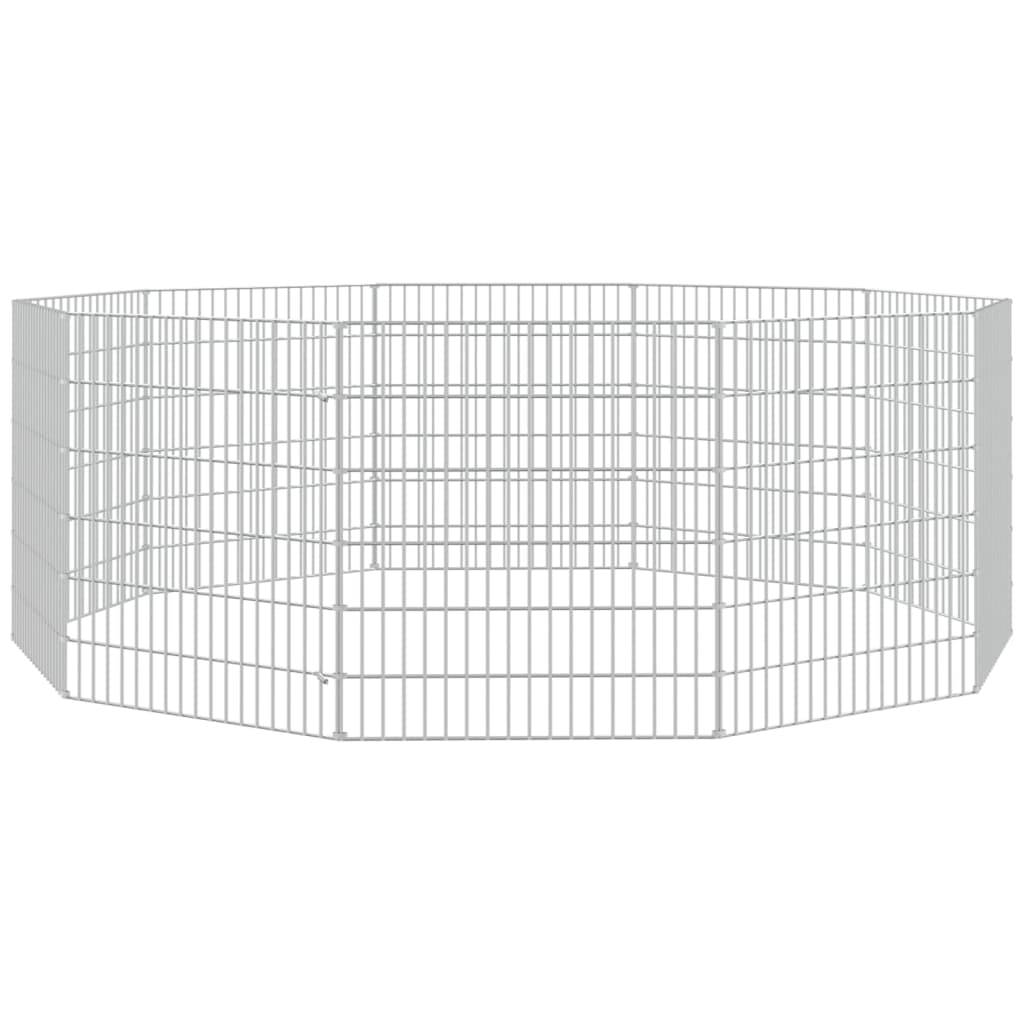 NNEVL 10-Panel Rabbit Cage 54x60 cm Galvanised Iron