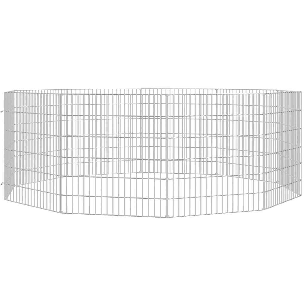 NNEVL 10-Panel Rabbit Cage 54x60 cm Galvanised Iron