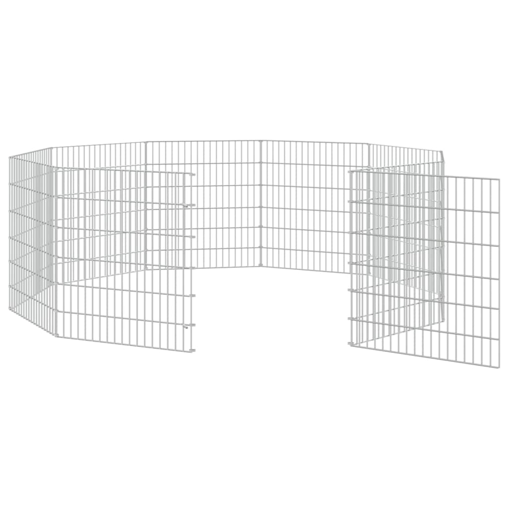 NNEVL 10-Panel Rabbit Cage 54x60 cm Galvanised Iron