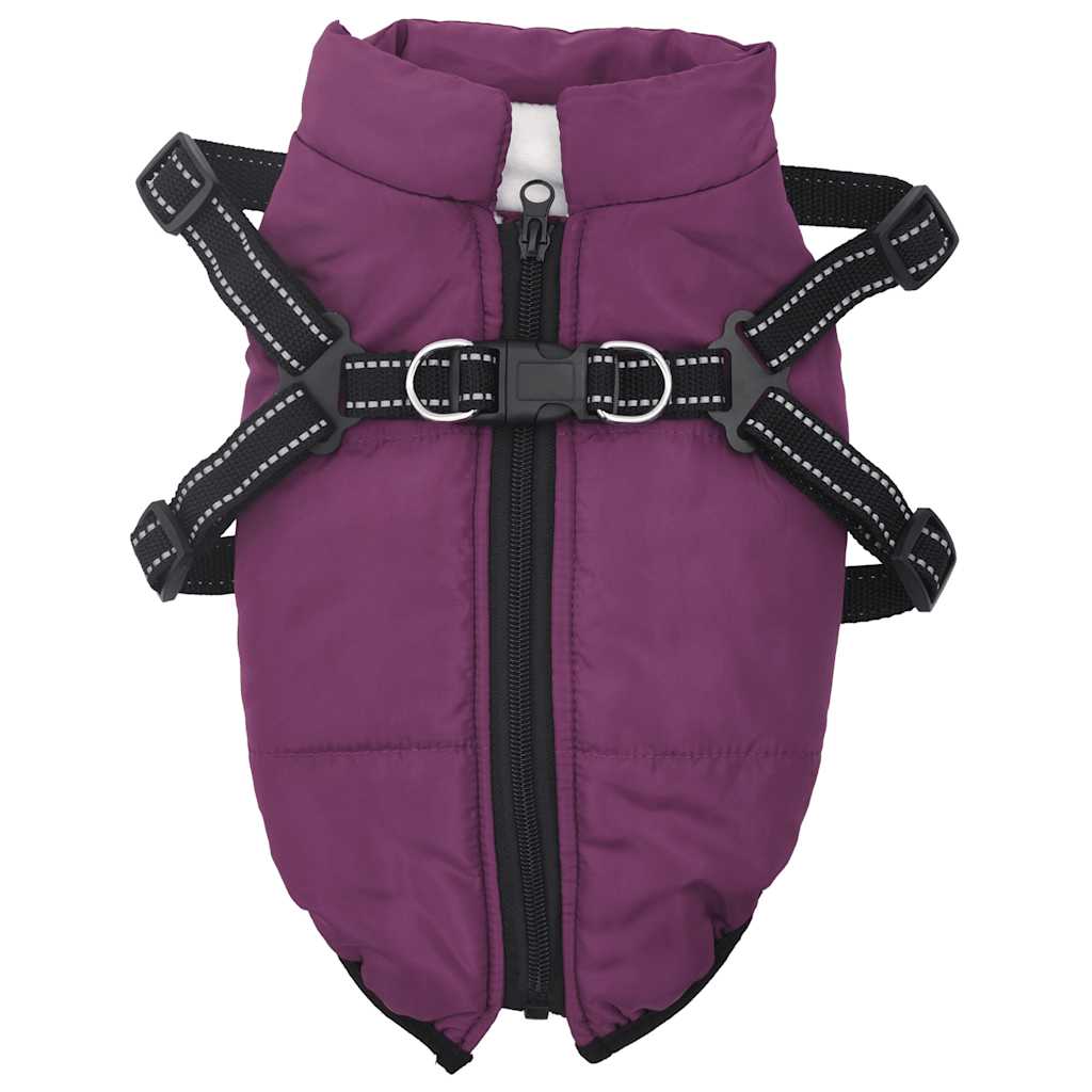 NNEVL Dog Coat with Harness Waterproof Reflective Purple XL