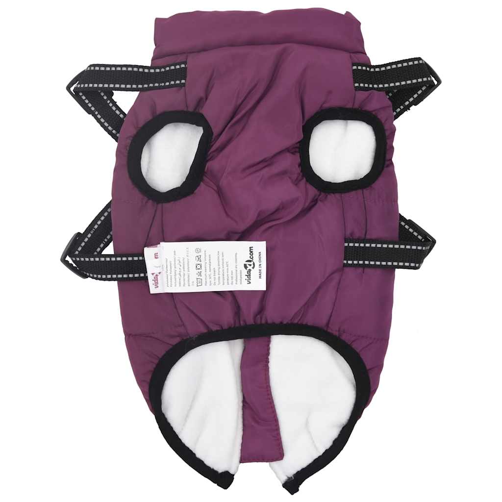 NNEVL Dog Coat with Harness Waterproof Reflective Purple XL