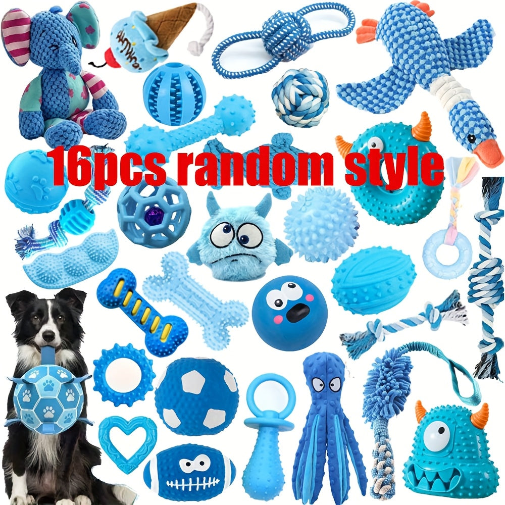 NNETM Series Dog Chew Toy Set (16pcs)